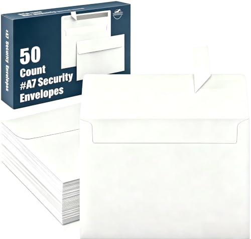Self-Sealing Envelopes 5.25 x 7.25 Inches for Craft, Jewelry, and Small Parts Storage