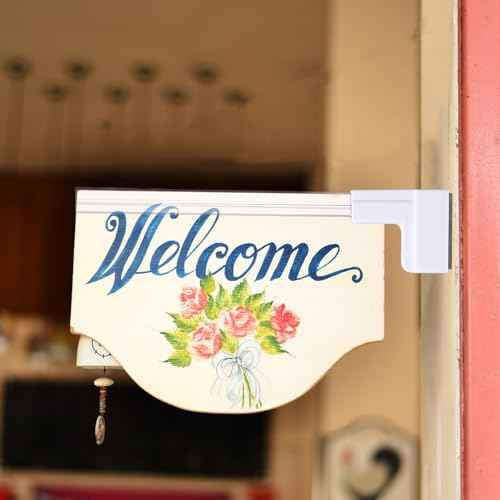 Fulmoon 12 Sets Magnetic Sign Holder System White Magnetic Sign Holder with 12 Inch Clear PVC Card Strip Ceramic Magnet Gondola Clip for Gondola Shelving Retail Displays