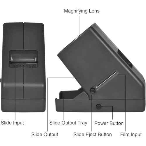 DIGITNOW 35mm Slide Viewer, 3X Magnification and Desk Top LED Lighted Illuminated Viewing and Battery Operation-for 35mm Slides & Positive Film Negatives 4AA Batteries Included