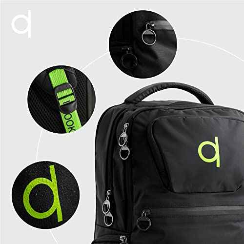 ARTIX¢ç Waterproof Laptop Backpack for Men & Women | Large 17.3-inch Travel Backpack | Stylish & Durable Computer Bag for Business, Office & Work | Versatile Rucksack for Adults (Black/Green)