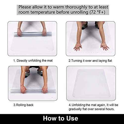 AiBOB Chair Mat for Hardwood Floor, 36 X 48 inches Desk Chair Mat for Wood and Tile Floors, Protection Mats for Office and Home, Easy Glide for Chairs