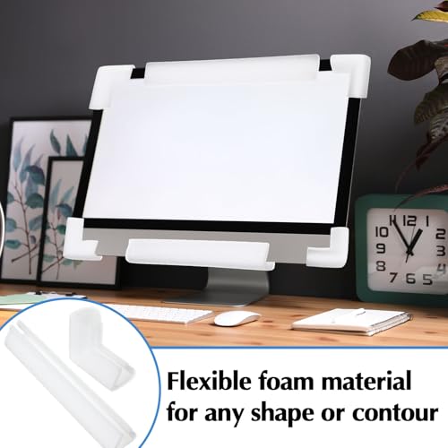24 Pcs Foam Corner Protectors for TV Moving Mirror Shipping, White