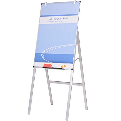 VIZ-PRO Adjustable Whiteboard Easel 24x36 Inches Dry Erase Stand with Pen Tray