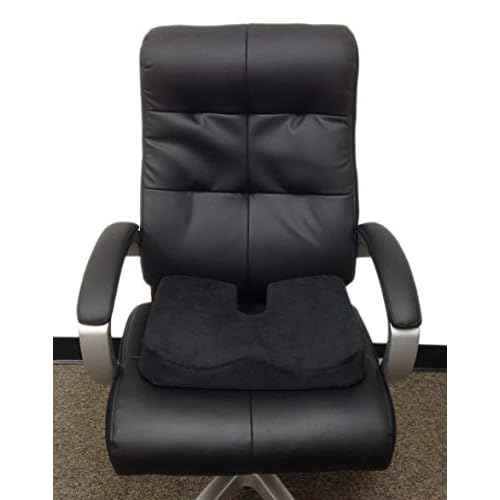 Kieba Coccyx Seat Cushion, Cool Gel Memory Foam Large Orthopedic Tailbone Pillow for Sciatica, Back, and Tailbone Pain (Black)