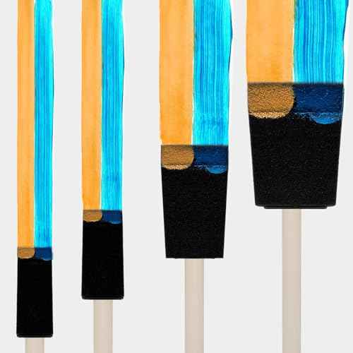 Round Stencil Brush and Small Foam Brush Set with High Density Foam 50pcs for Small Crafting(5/16", 1/2", 3/4", 1", 1-1/2", 2") ¡¦