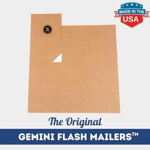 Gemini Comic Book Mailers | 10.75x7.5x1 Inch - Pack of 10 | Easy Fold, Stay Flat, Crush Proof, and Do Not Bend | Flat Boxes for Shipping, Books Boxes and Wraps, Mailers Boxes, Rigid Mailers