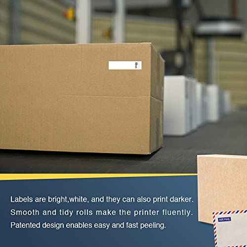 BETCKEY - Compatible Continuous Labels Replacement for Brother DK-2214 (0.47 in x 100 ft), Use with Brother QL Label Printers [10 Rolls]