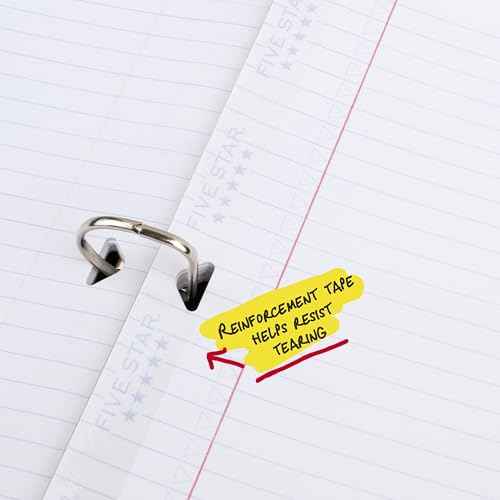 Five Star Loose Leaf Paper + Study App, College Ruled Filler Notebook Paper, Reinforced, Fights Ink Bleed, 8-1/2" x 11", 80 Sheets (170102)