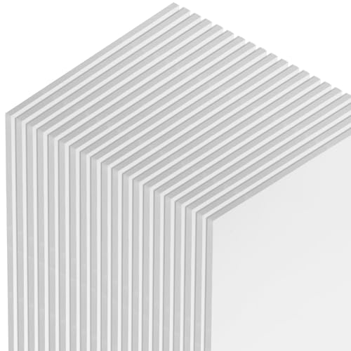Tenceur White Foam Boards Bulk 20 Pack 30 x 40 Inches 3/16 Inch Thick for Crafts & Presentations