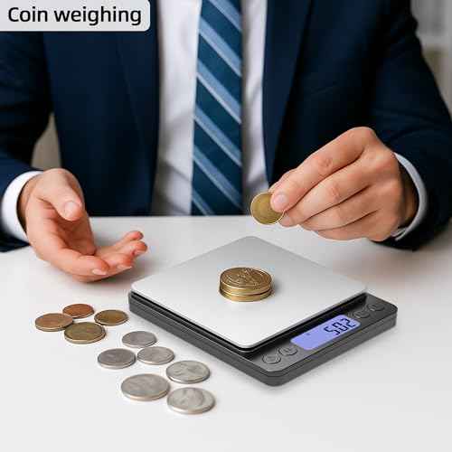 SKEAP Digital Jewelry Scale ? 500g x 0.01g Precision Gold Scale for Jewelers & Collectors, Digital Pocket Scale with Backlit LCD, Tare Function? Ideal for Gemstones, Bullion & Coins.