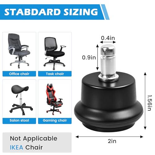 Dirvcp Caster Stoppers 5-Pack – Fixed Chair Casters for All Floors