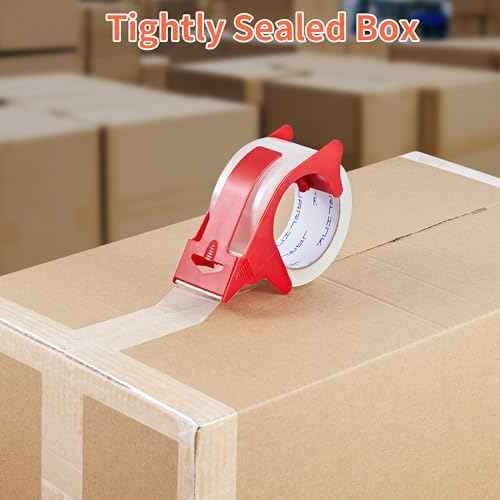 JARLINK 36 Rolls Clear Packing Tape with 2 Dispensers, Heavy Duty Packaging Tape Refills for Shipping Packaging Mailing, 2.7mil Thick, 1.88 inches Wide, 55 Yards Per Roll, 1980 Total Yards