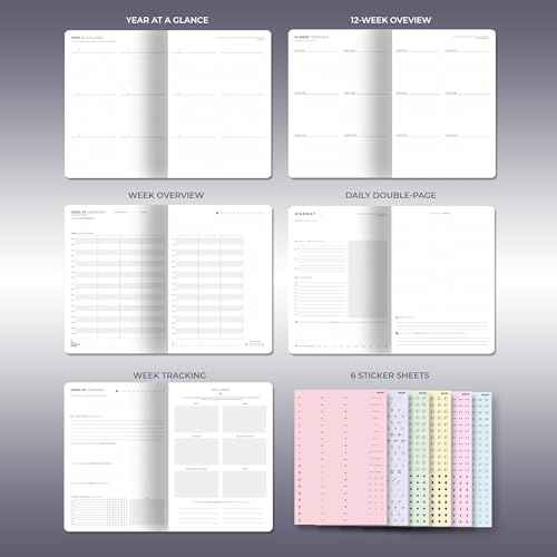 12 Week Focus Planner: High Performance Project Planner - Stay Focused and Achieve your Goals - Weekly and Daily Pages with Scientifically Proven Prompts - Undated, 7x10inch Black Hardcover