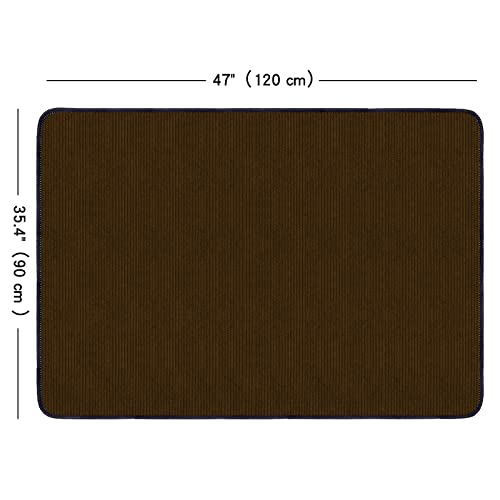 USTIDE Upgraded Office Chair Mat for Hardwood & Tile Floor 35"x47", Computer Desk Gaming Rolling Chair Mat Wood Floor Protector Glue - Free Adhesive Non-Slip Floor Protector for Home Ofiice, Coffee