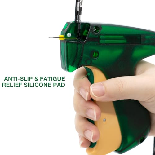 Wilfox Tagging Gun Kit with 1 Needle - Green/Yellow Grip, 2000 Mini Fasteners for Clothing