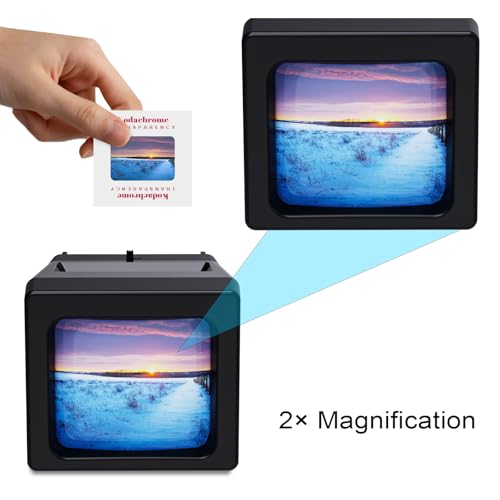 DigitConvert 35mm Slide Viewer with 2X Magnification & LED Light