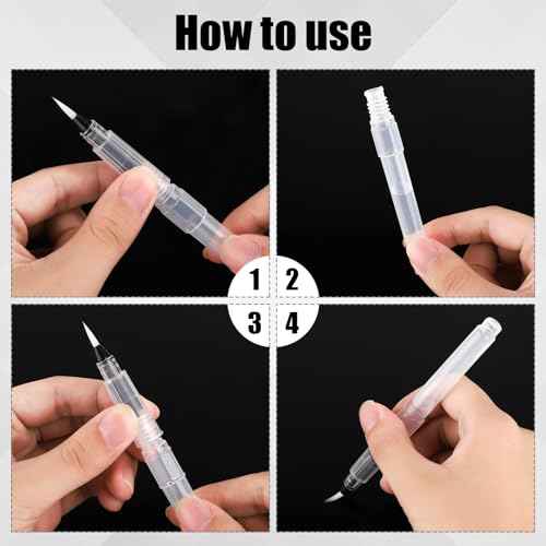 6pcs Envelope Moisteners, Pencil Style Stamp & Letter Sealer with Nylon Brush Head Envelope Wetter Envelope Licker Tool Mailing Moistener for Office Classroom