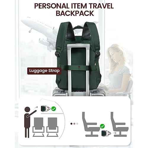 LOVEVOOK Backpack for Women,Laptop Backpack Women,Fits 18 Inch Laptop Bag,School Backpacks,Fashion Travel Work Anti-theft Bag,Waterproof Business Computer College Backpack Purse,Beige-Green-Black
