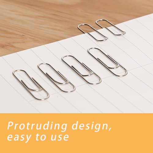 Aksiko 220pcs Paper Clips Set – Medium 1.3" & Jumbo 2" with Storage Boxes