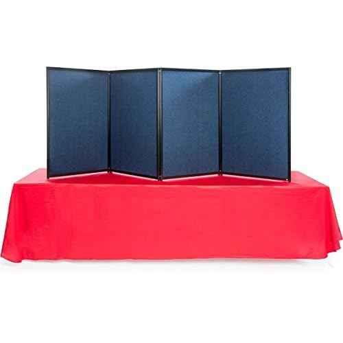 Trade Show Presentation Board, 4 Panels, 96.5"W x 36.5"H, Double Sided, Comes with or Without Lights