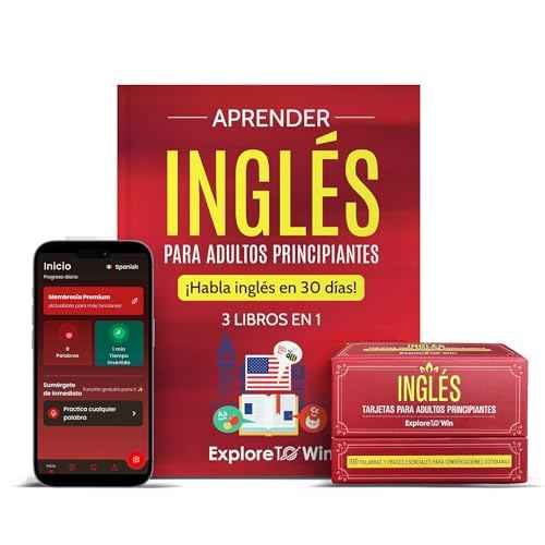 Aprender ingl?s para adultos principiantes: ¢®Habla ingl?s en 30 d?as!: Incluye 3 libros en 1 + 100 tarjetas did?cticas bilingues - ideal para aprender desde cero y dominar el ingl?s b?sico
