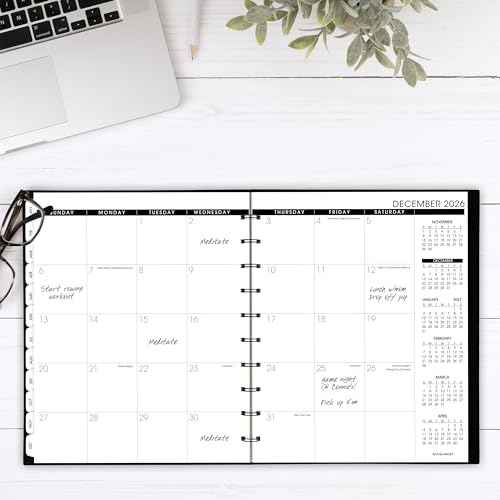 AT-A-GLANCE 2026 Appointment Book Planner, Weekly & Monthly, 8.75" x 11", Large, Move-A-Page, Black (70950E0526)
