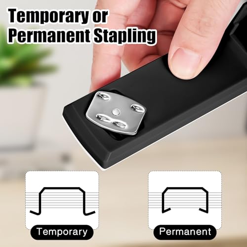 Muxdilu Black 25-Sheet Capacity Desktop Stapler with Staples & Remover