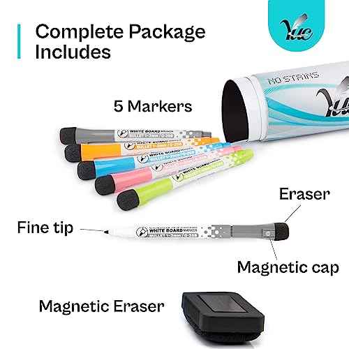 25x17 inch Magnetic Dry Erase Board for Refrigerator - Fridge Whiteboard - Magnetic White Board