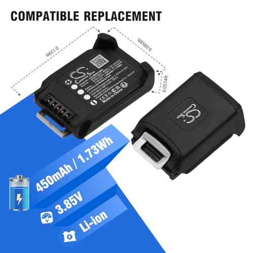 Replacement Battery Fit for Zebra RS51, RS5100, RS5100 2D Bluetooth Ring Scann, RS5100 Ring Scanner BT-000397, BT-000398, BTRY-RS51-4MA01, BTRY-RS51-7MA01