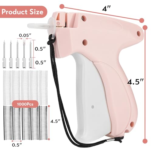 Clothing Tagging Gun Kit with 5 Needles, 1000 Fasteners — For Retail & Warehouse