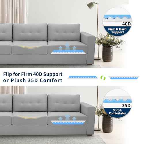 Upgraded Wave Double Layer Sofa Cushion, Couch Support for Sagging Cushions to Repair Sagging Seats, Lift Saggy Seats, 20x20x2 in, Set of 3
