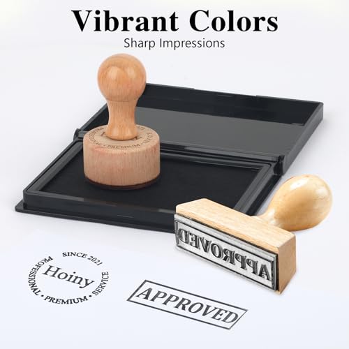 Hoiny 4x2.5 Inch Black Ink Stamp Pad for Crafts & Office Use