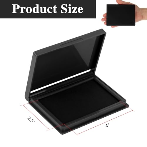 Hoiny 4x2.5 Inch Black Ink Stamp Pad for Crafts & Office Use