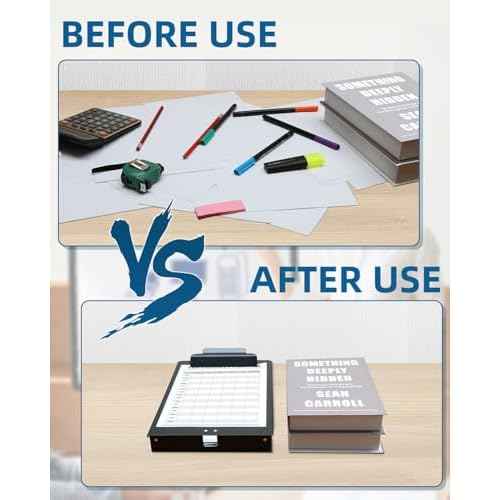 Metal Clipboard with Storage, Letter Size Heavy Duty Aluminum Clipboards, Dual Storage Binder Form Holder with High Capacity Clip for Teacher, Nurse, Police, School & Office Supplies - Frosted Black