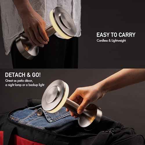 O¡¯Bright Portable LED Table Lamp with Touch Sensor, 3-Levels Brightness, Rechargeable Battery Up to 48 Hours Usage, Night Light for Kids Nursery, Nightstand Lamp, Bedside Lamp (Silver)