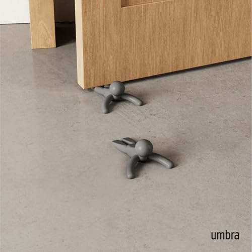Umbra Buddy Door Stop 2-Pack - Heavy-Duty, Soft-Touch Finish, Grey