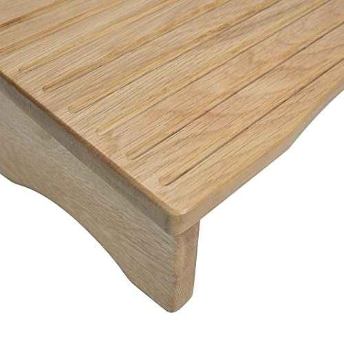 CONSDAN Foot Rest, Ergonomic Footrest for Under Desk at Work, Nursing Foot Stool, Natural Solid Wood Non-Slip Slanted Top Foot Stool for Office/Standing Desk (Natural Color)