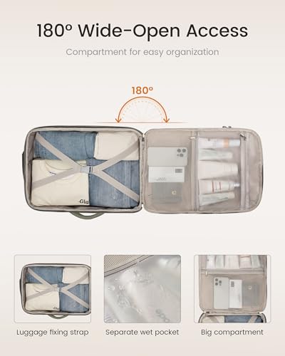 LOVEVOOK Large Light Green-Beige Olive Green Travel Backpack 40L Airline Approved