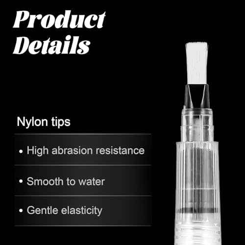 6 Pcs Pencil Style Envelope Moistener Stamp Moistener with Nylon Brush Head Mailing Moistener Wetter Roller Envelopes Sealer Moistener with Brush Head for Office Classroom(Clear)