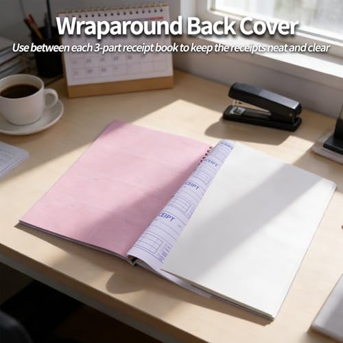 Sunanday 6 Pack Spiral 3-Part Carbonless Receipt Books, 100 Sets/Book