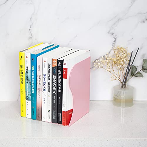 Aobopar Black Adjustable Metal Bookends for Heavy Books, Desk Organizer