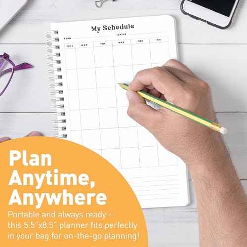 Sweetzer & Orange Academic Planner 2025-2026 ? Student Planner for August 2025 to July 2026 ? Weekly & Monthly Layout ? Sturdy Cover & Stickers ? Checkered Green Design ? 5.5¡± x 8.5¡±