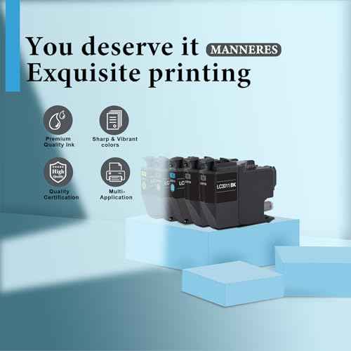 LC3011 Ink Cartridges (2BK/1C/1M/1Y, 5-Pack) Replacement for Brother LC3011 LC3011BK LC3011C LC3011M LC3011Y Ink Cartridges Work with MFC-J497DW MFC-J491DW MFC-J895DW MFC-J690DW Printer