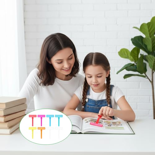 Colorful Reading Guide Strips with Finger Rings for Dyslexia & Reading Assistance