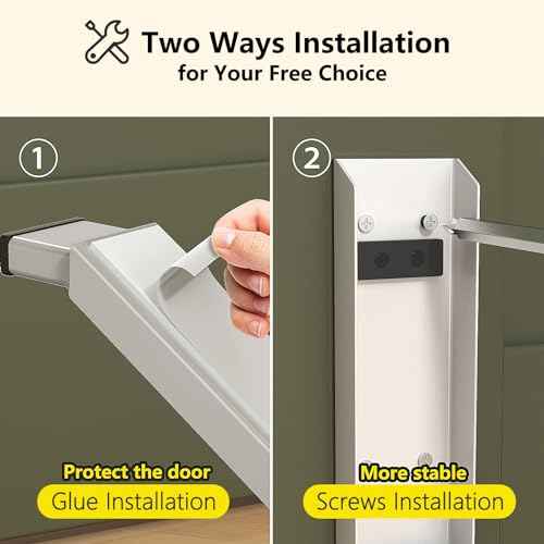 Door Stop, No Drilling Door Stoppers to Keep Door Open, Easy Pedal Kick Down Door Holder, Bottom of Door (White x 2 Pack)