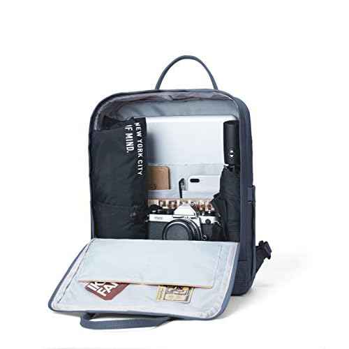 KALIDI Casual Laptop Backpack 15 Inches Classic Camping Rucksack Travel Outdoor Square Daypack College Hiking Gym Bag, Grey Blue