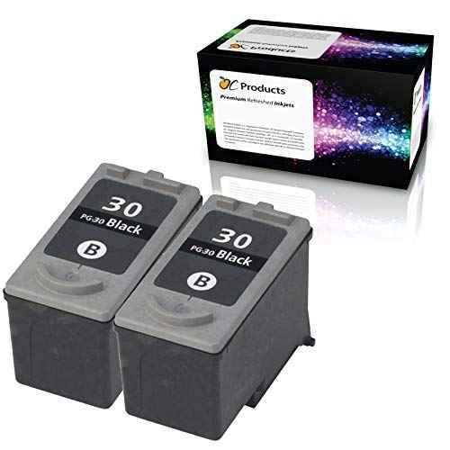 Refilled Ink Cartridge Replacement for Canon PG-30 for Pixma iP2600 MX310 MX300 MP470 MP210 MP190 MP140 Printers (2 Black)