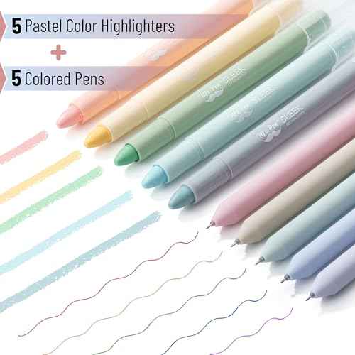 Mr. Pen- Bible Highlighters and Pens, 10 Pack, Gel Highlighters and Pens, Bible Journaling Kit