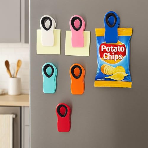 Mr. Pen Magnetic Chip Clips, 6-Pack, 3" with Airtight Seal – Vibrant Colors