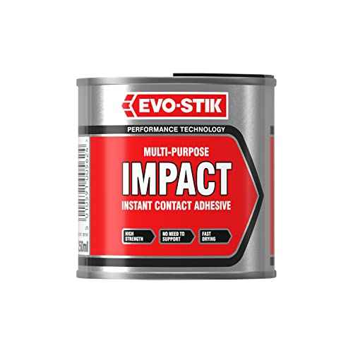 EVO-STIK Impact Adhesive, Multipurpose, High-Strength Adhesive, Bonds Instantly on Contact, Fast Drying, 250ml Tin